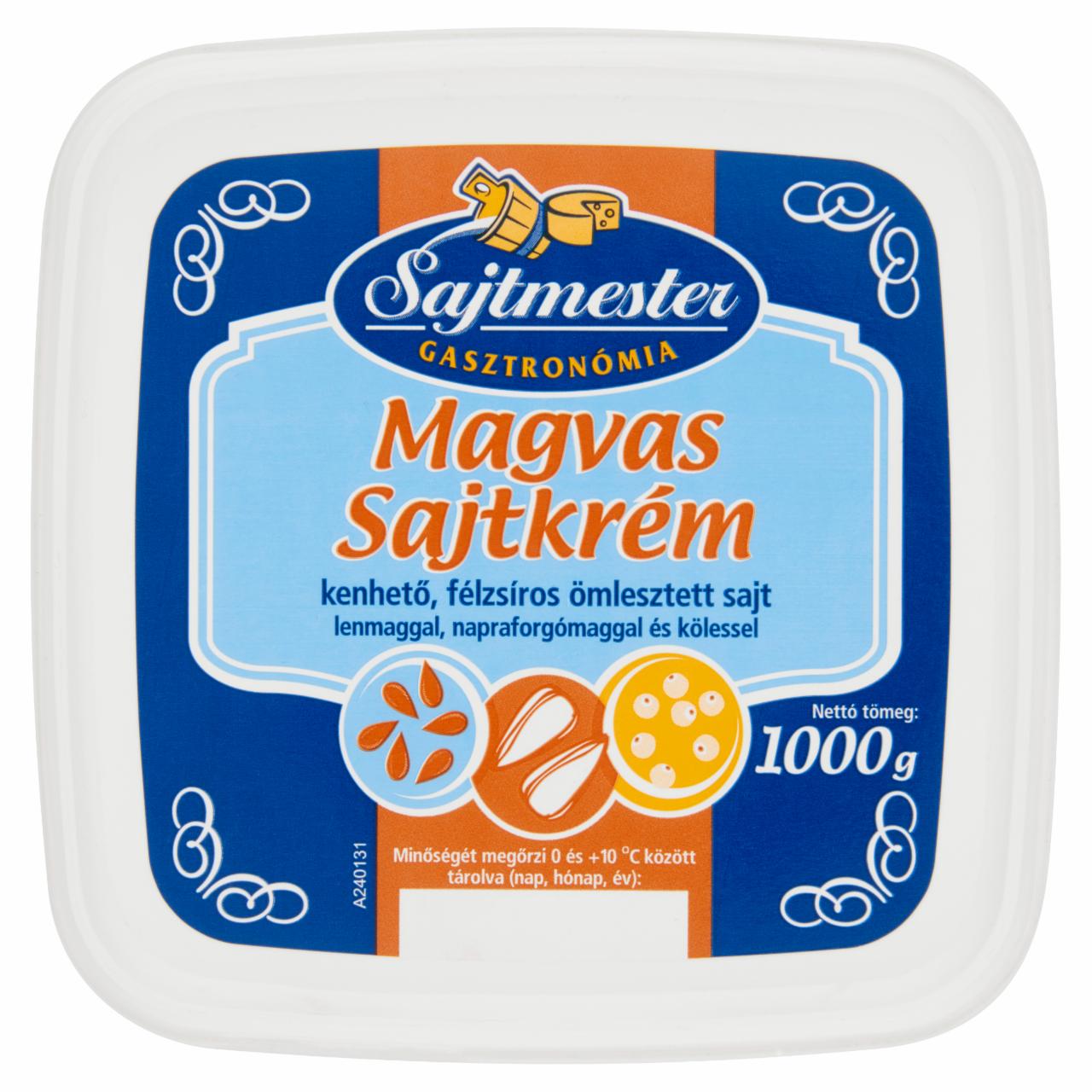 Képek - Sajtmester félzsíros magvas sajtkrém 1000 g
