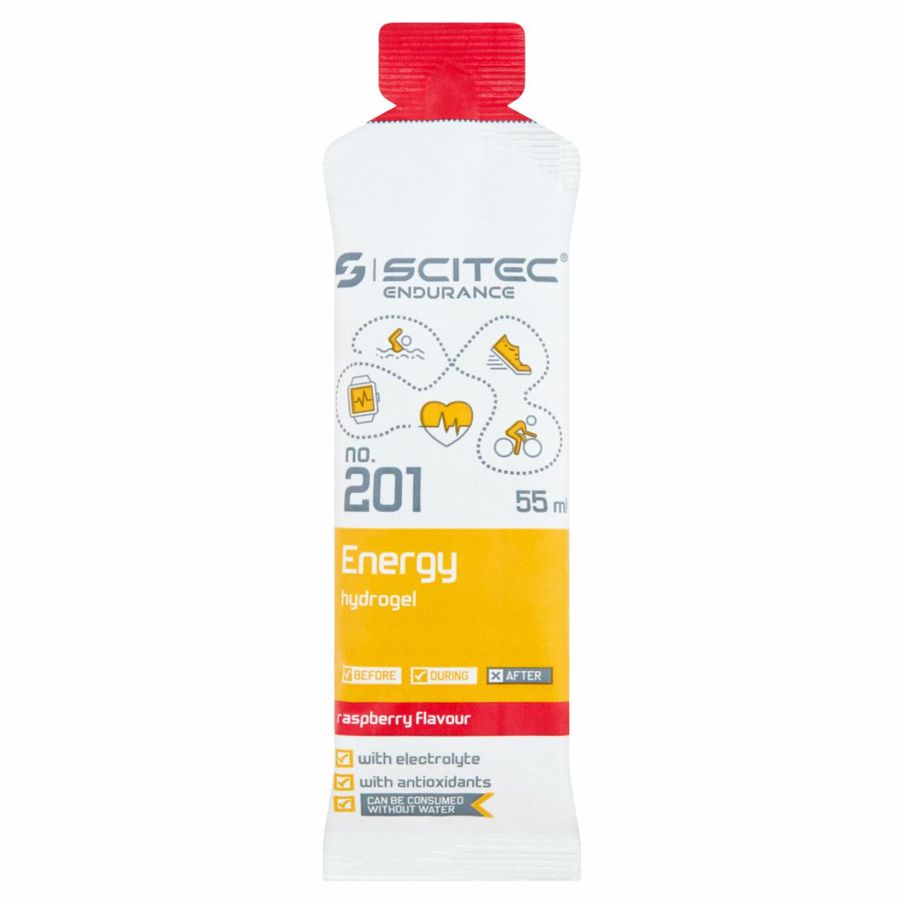 Képek - Scitec Endurance Energy Hydrogel málna ízű, vitaminokat és ásványi anyagokat tartalmazó gél 55 ml