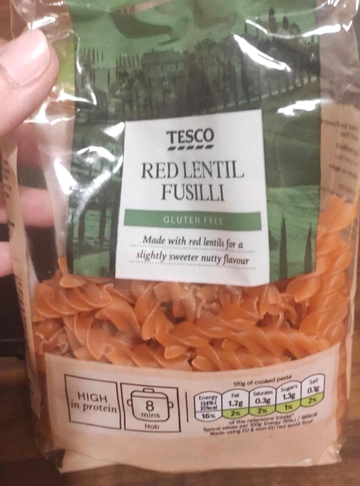 Képek - Vöröslencsés fussili Tesco