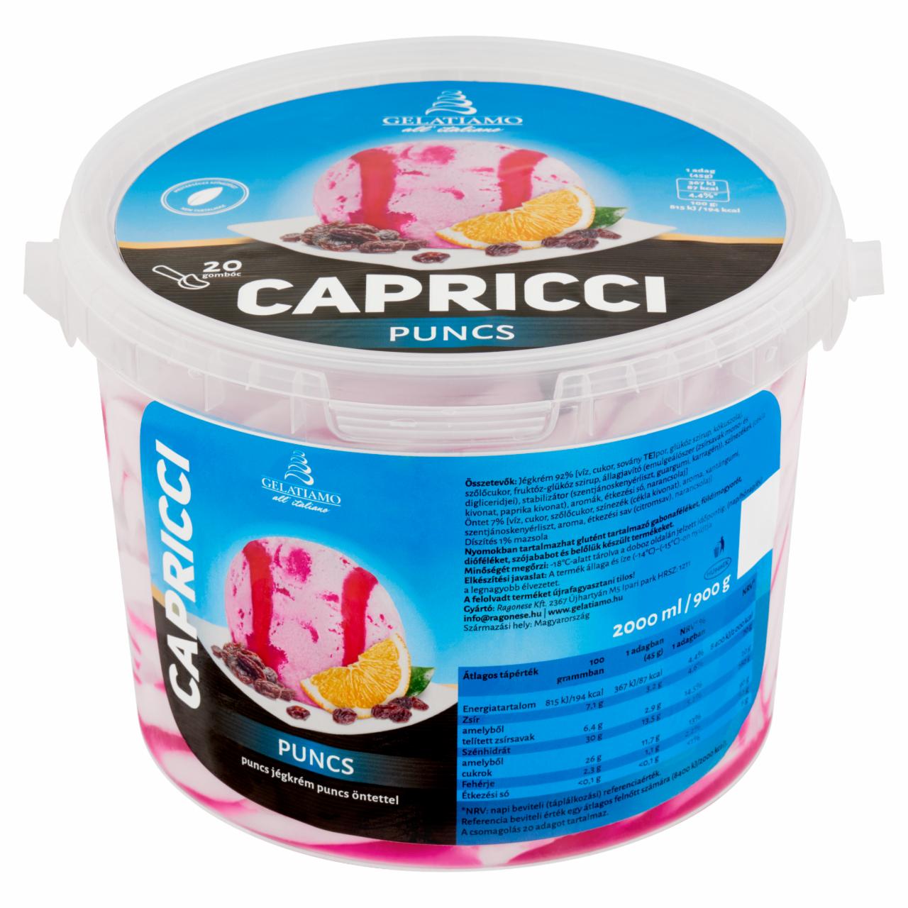 Képek - Gelatiamo Capricci puncs jégkrém puncs öntettel 2000 ml