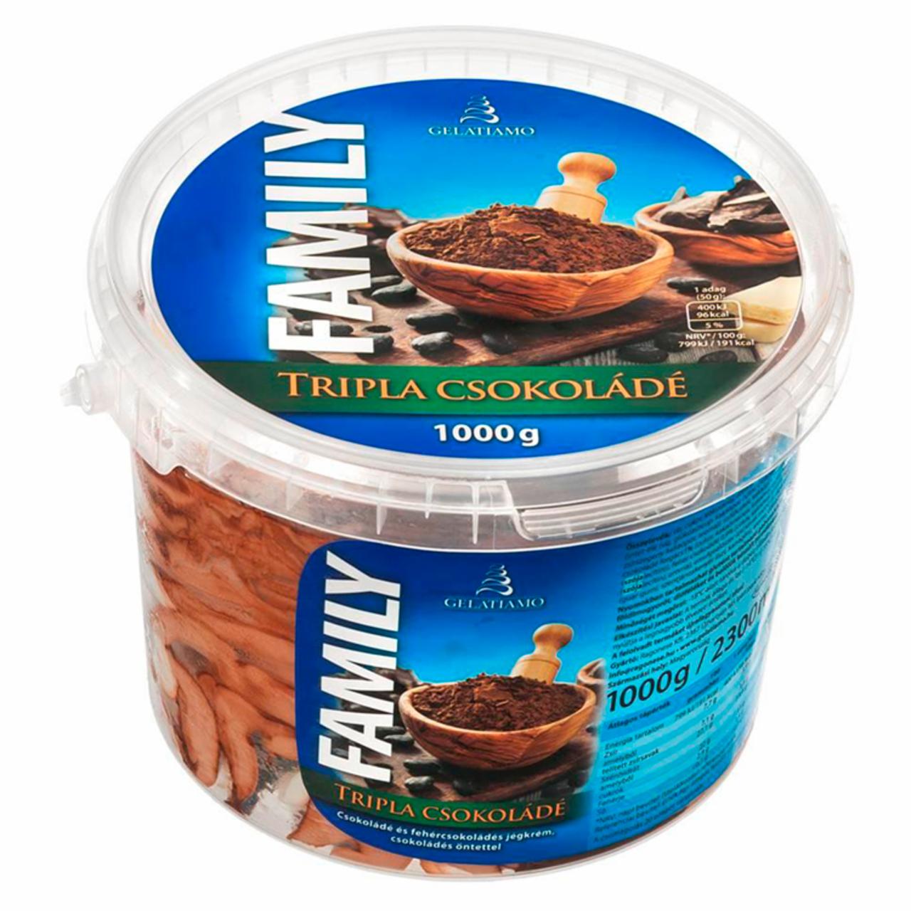 Képek - Gelatiamo Family tripla csokoládé jégkrém 1000 g