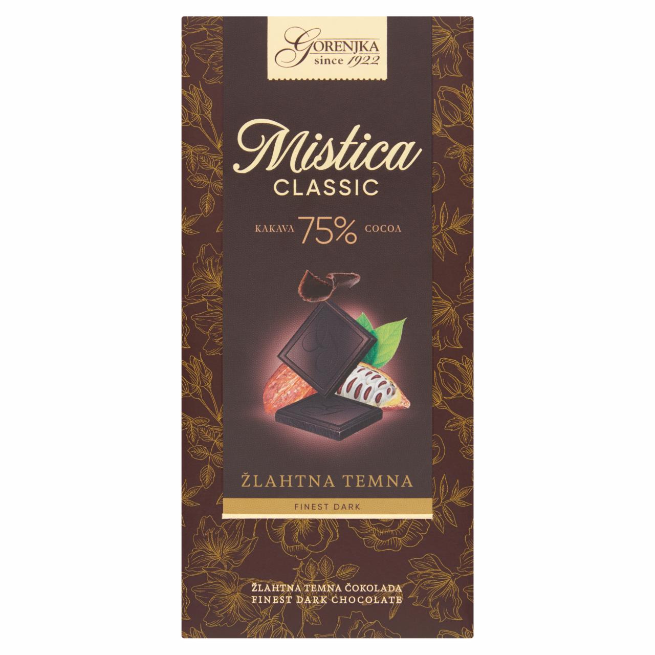 Képek - Gorenjka Mistica Classic étcsokoládé 75% 100 g