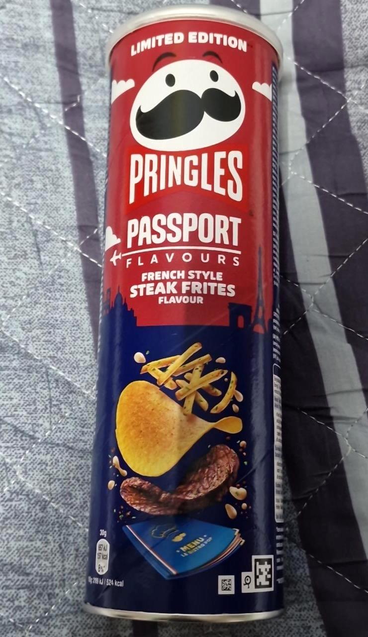 Képek - Pringles Passport Flavours steak és sült burgonya ízesítésű sós snack 165 g 
