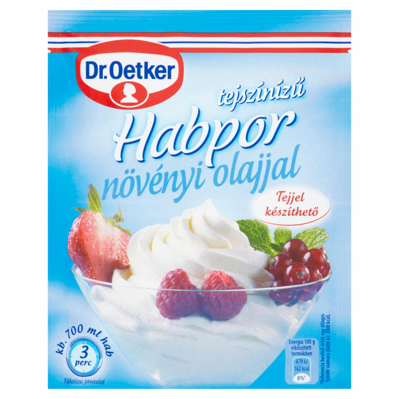 Képek - Dr. Oetker tejszínízű habpor növényi olajjal 45 g