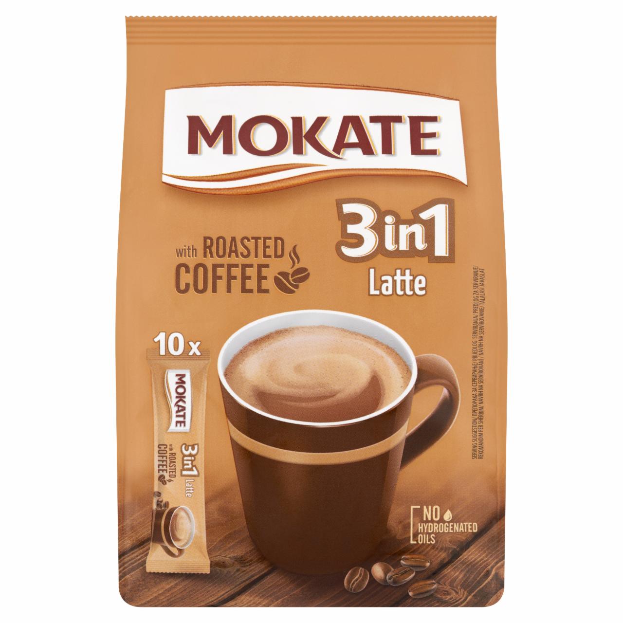 Képek - Mokate 3in1 Latte azonnal oldódó kávéspecialitás 10 x 15 g (150 g)