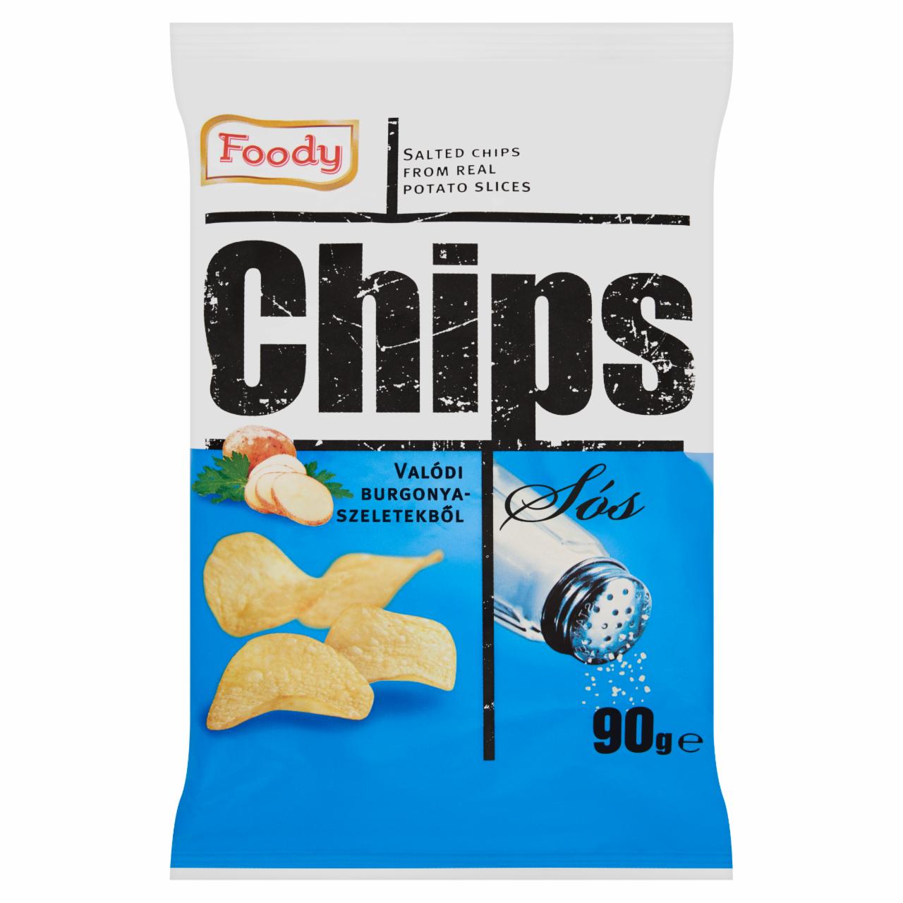 Képek - Foody sós chips valódi burgonyaszeletekből 90 g