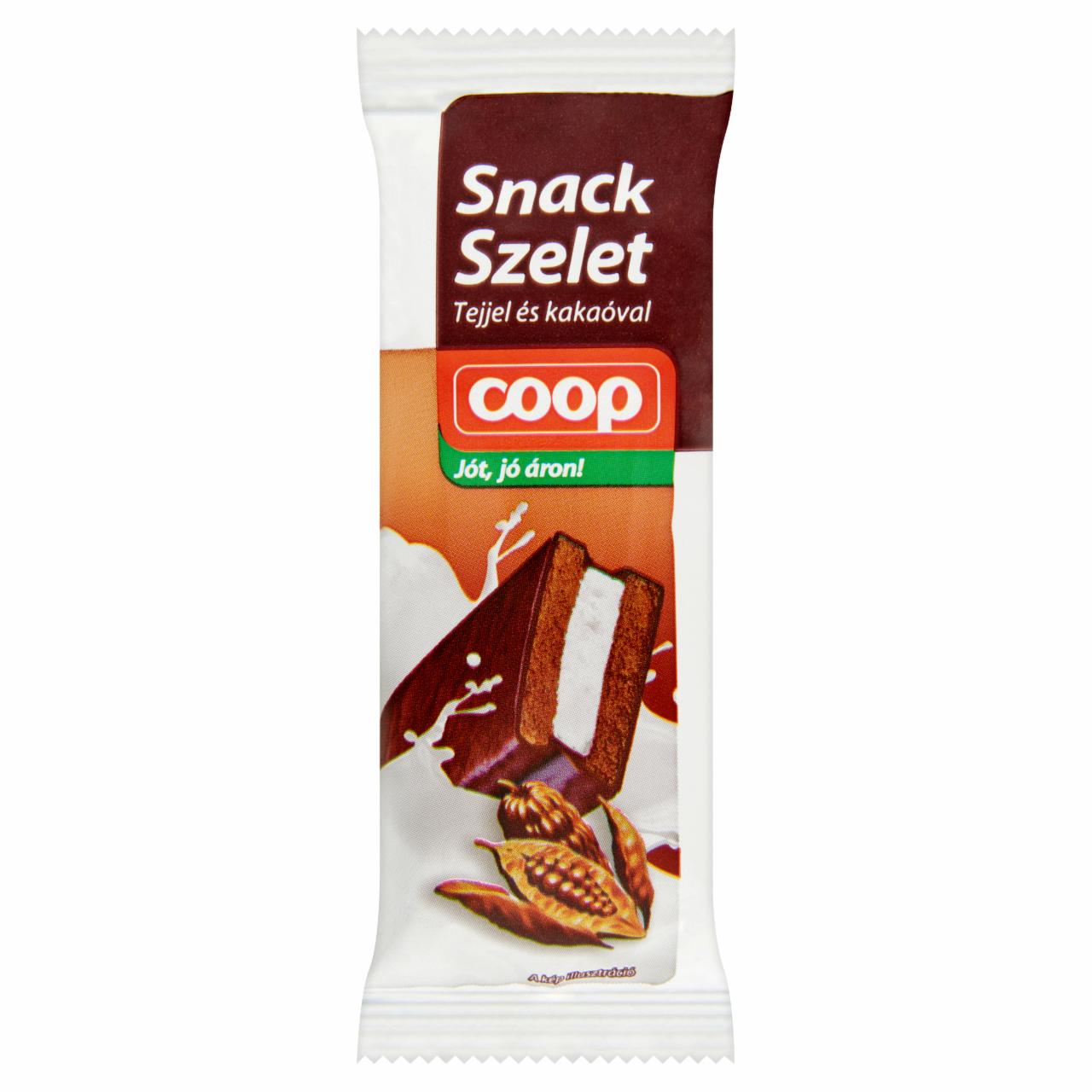Képek - Coop snack szelet tejjel és kakaóval 30 g