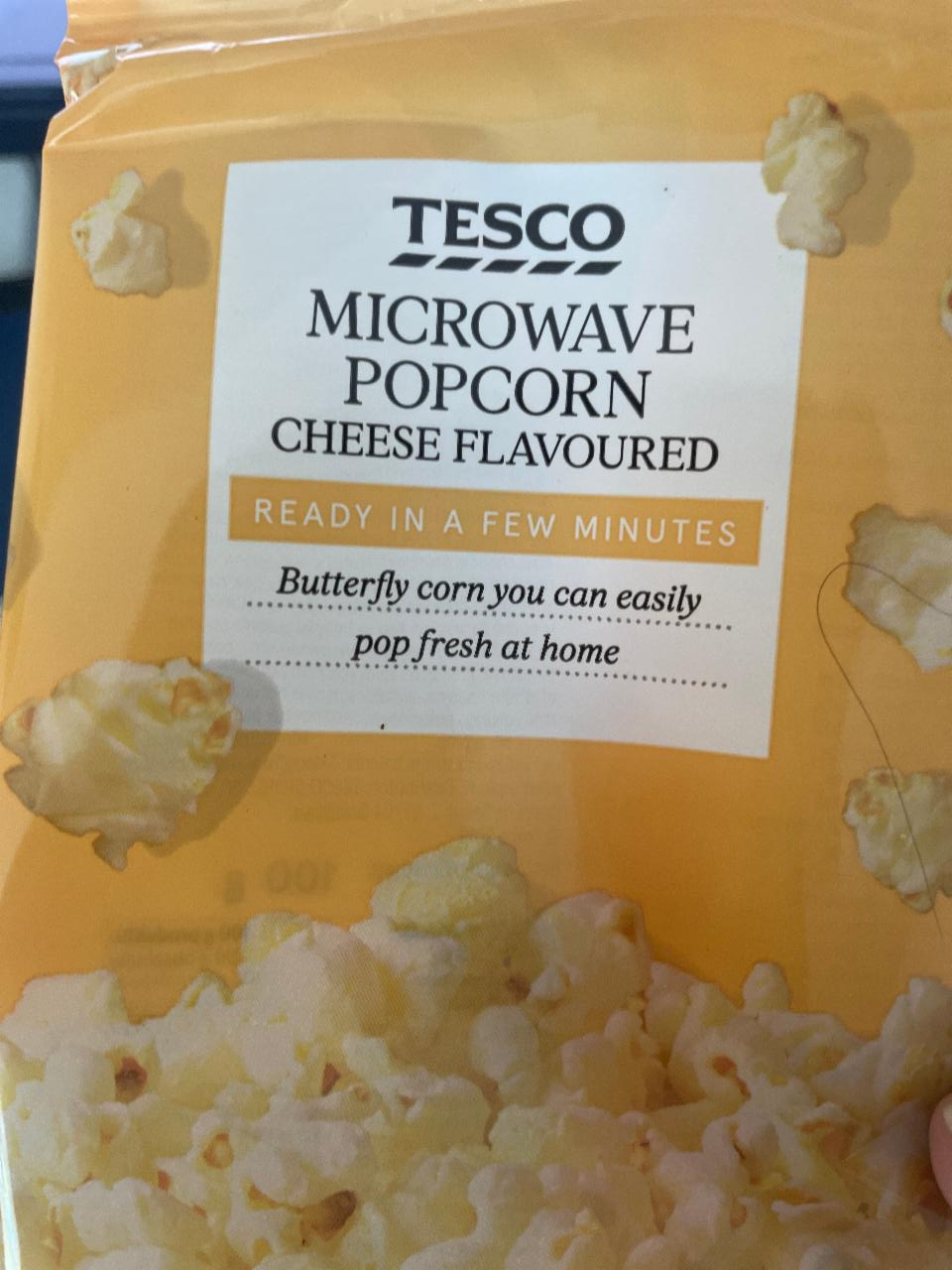 Képek - Tesco sajtos ízű, mikrohullámú sütőben elkészíthető pattogatni való kukorica 