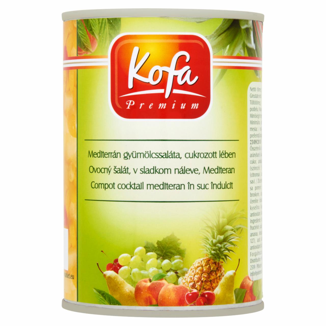 Képek - Kofa Premium mediterrán gyümölcssaláta, cukrozott lében 410 g