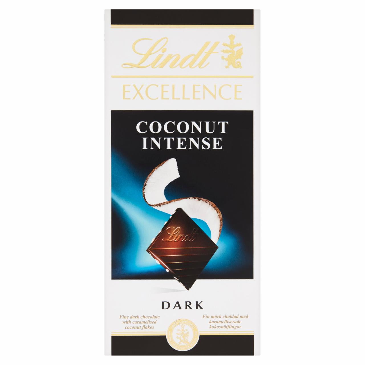 Képek - Lindt Excellence Intense Coconut extra keserű csokoládé karamellizált kókuszdarabokkal 100 g