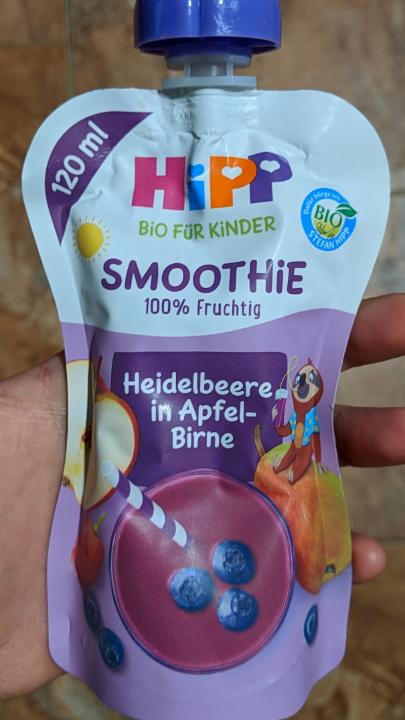 Képek - HiPP Smoothie áfonya almában és körtében bio gyümölcskészítmény 1 éves kortól 120 ml