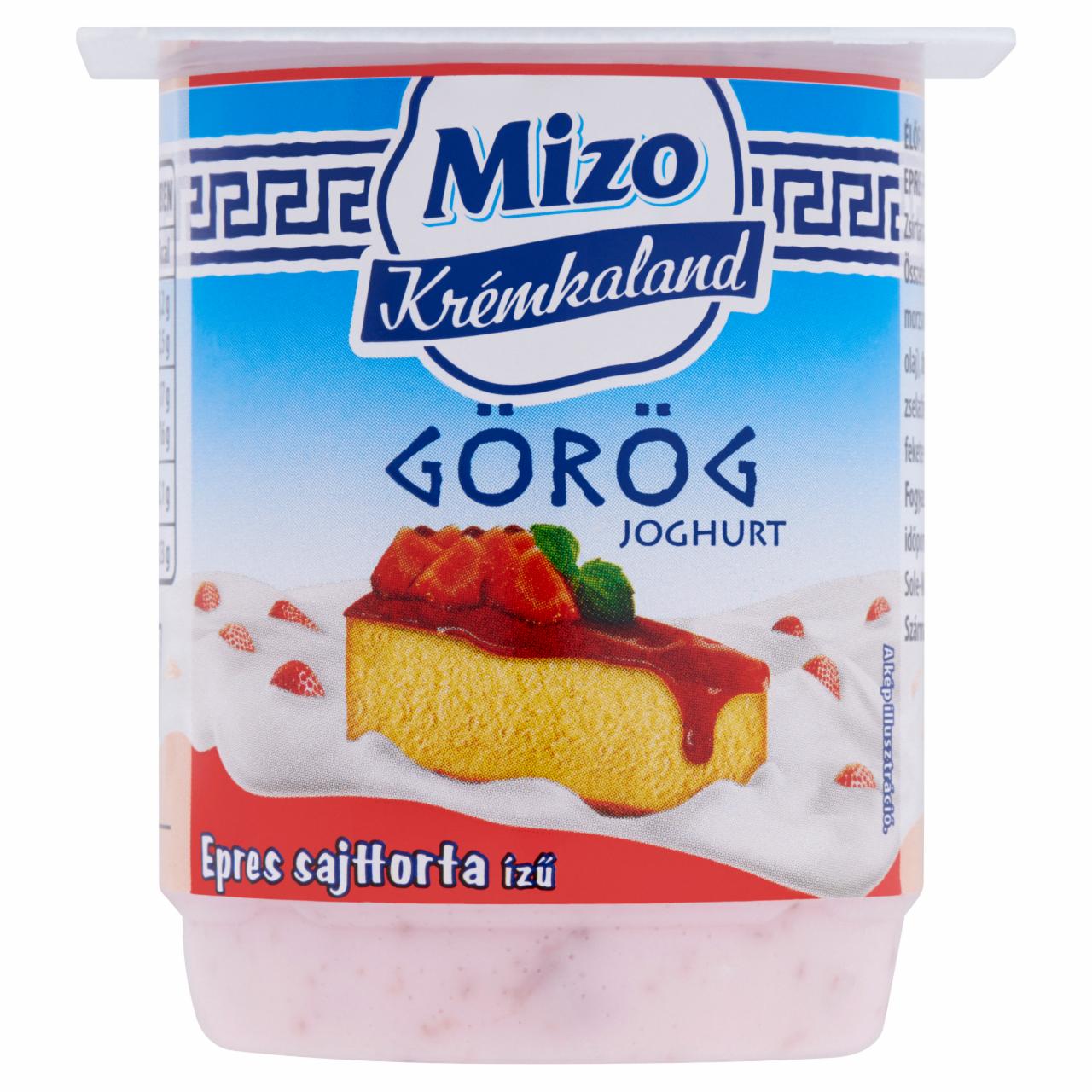 Képek - Mizo Krémkaland élőflórás epres sajttorta ízű epres-piskótás görög joghurt 125 g