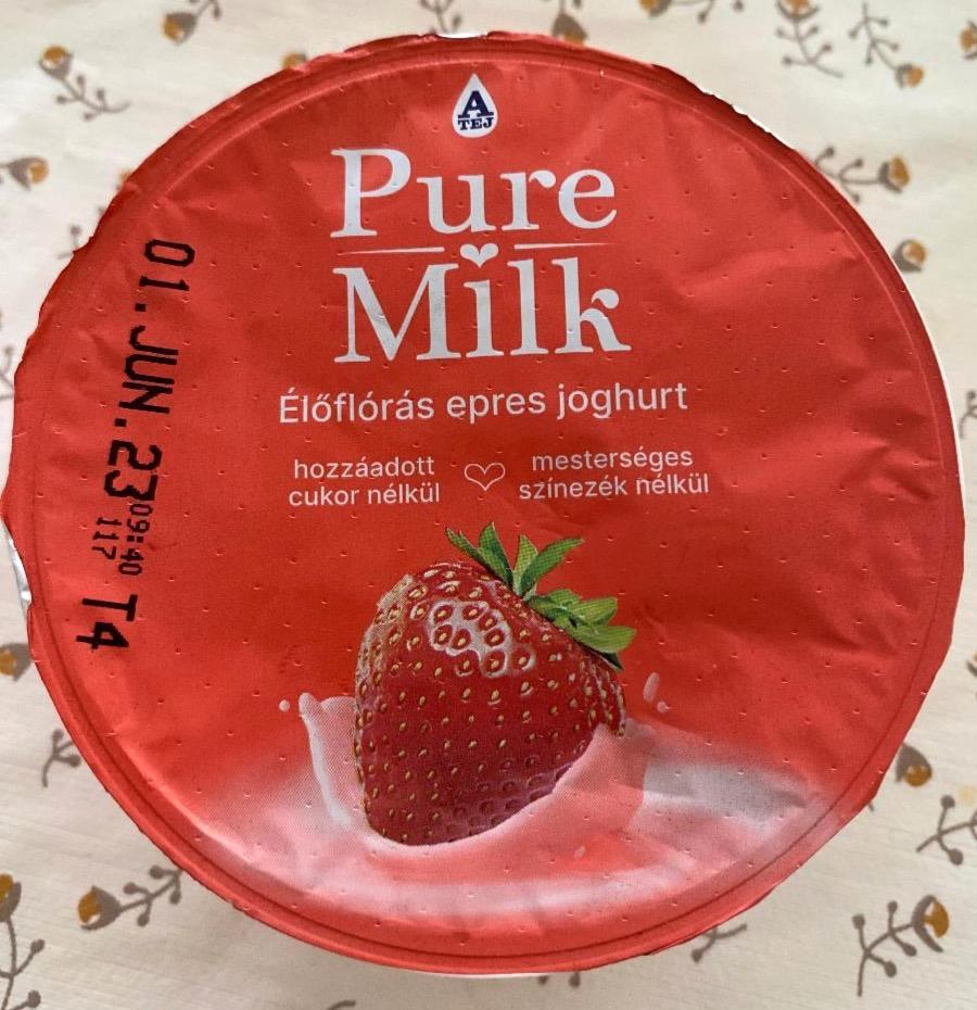 Képek - Pure Milk laktózmentes élőflórás epres joghurt 150 g