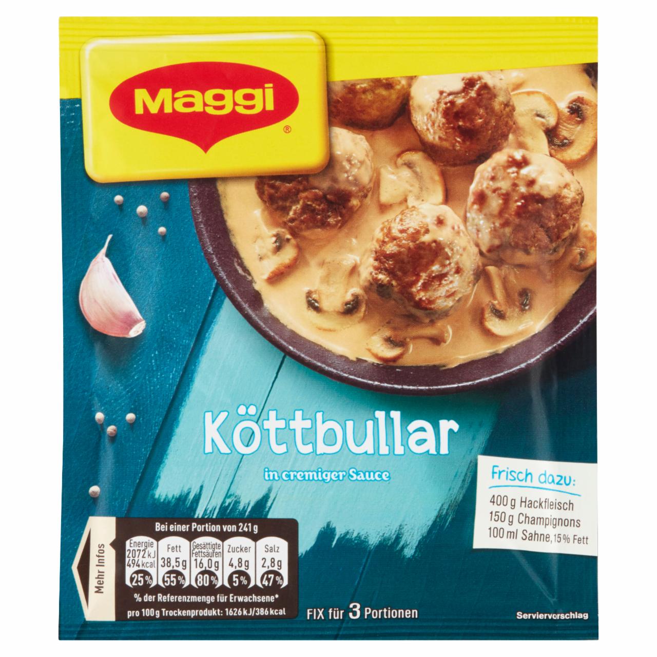 Képek - Maggi húsgolyó gombás barnamártással alap - a svéd ízvilág kedvelőinek 34 g