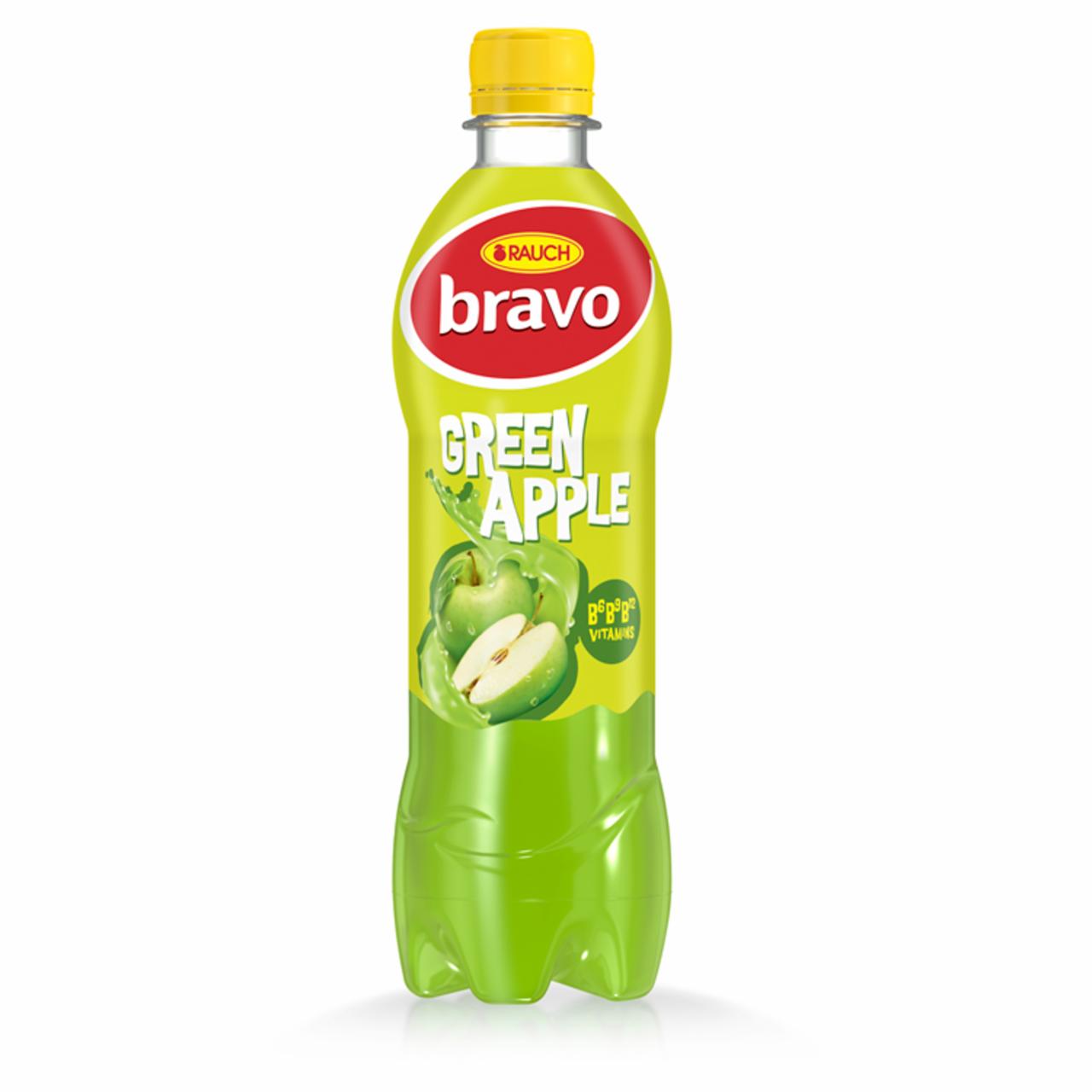 Képek - Rauch Bravo Green Apple alma ital cukorral, édesítőszerekkel és 6 vitaminnal 0,5 l