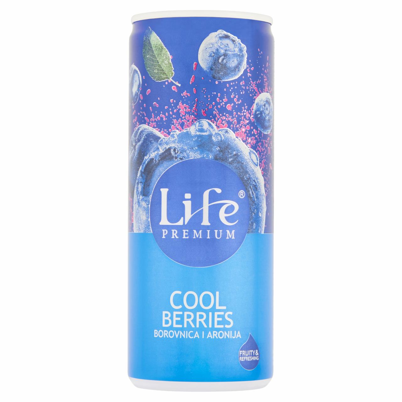 Képek - Life Premium Cool Berries áfonya és arónia szűrt vegyes gyümölcsnektár 250 ml