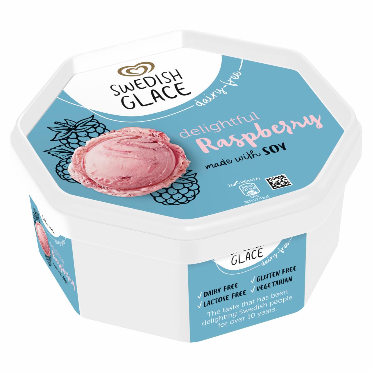 Képek - Swedish Glace laktózmentes málna ízű jégkrém málnás szósszal 750 ml