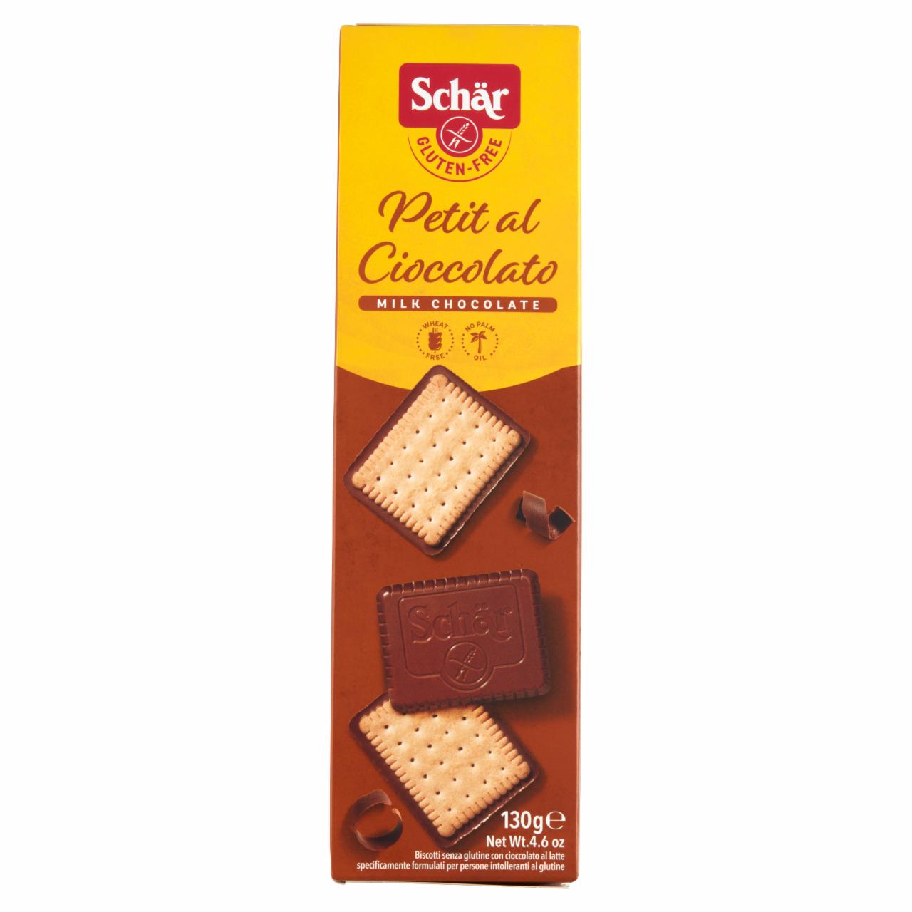 Képek - Schär Petit Chocolate gluténmentes keksz tejcsokoládéval 130 g