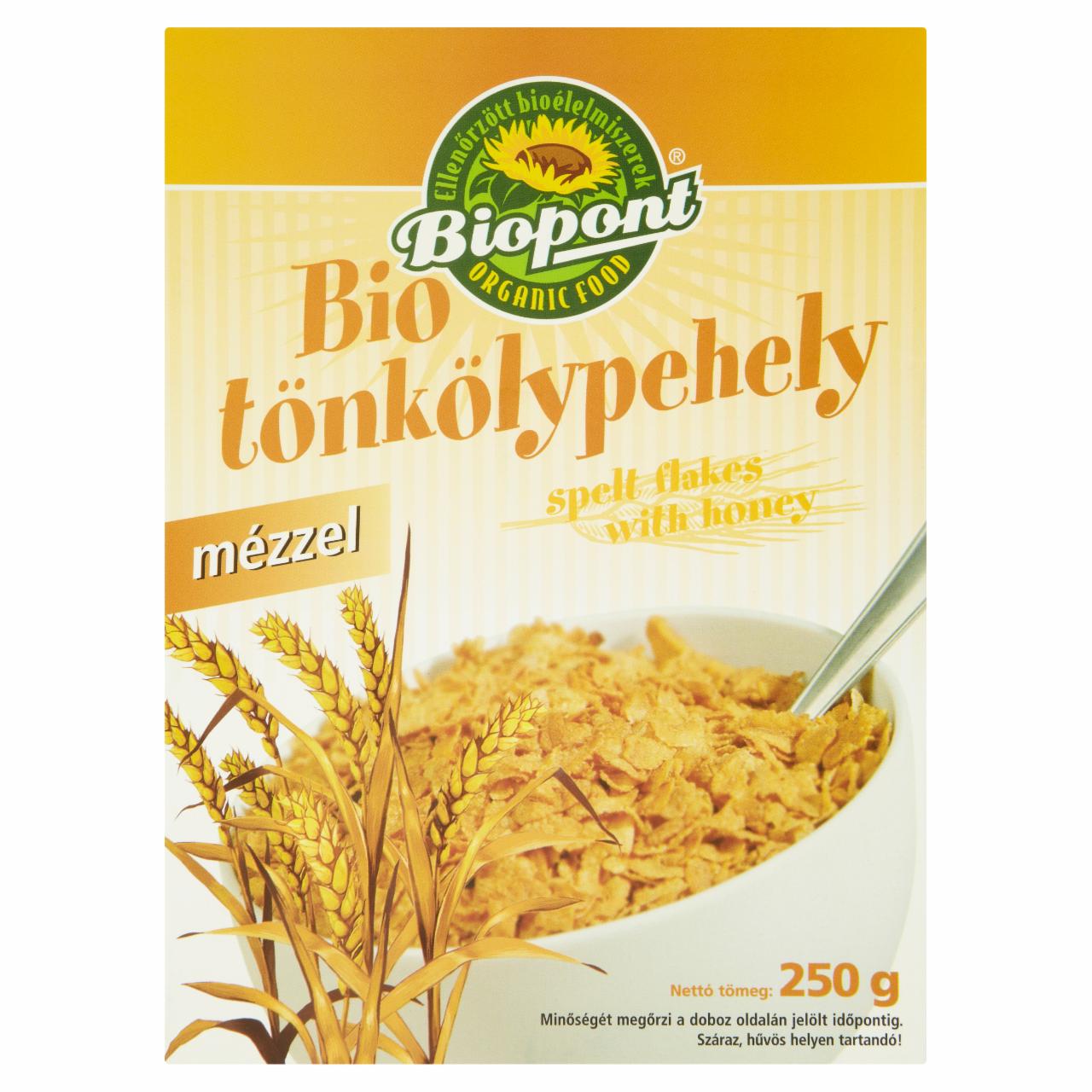 Képek - Biopont BIO tönkölypehely mézzel 250 g