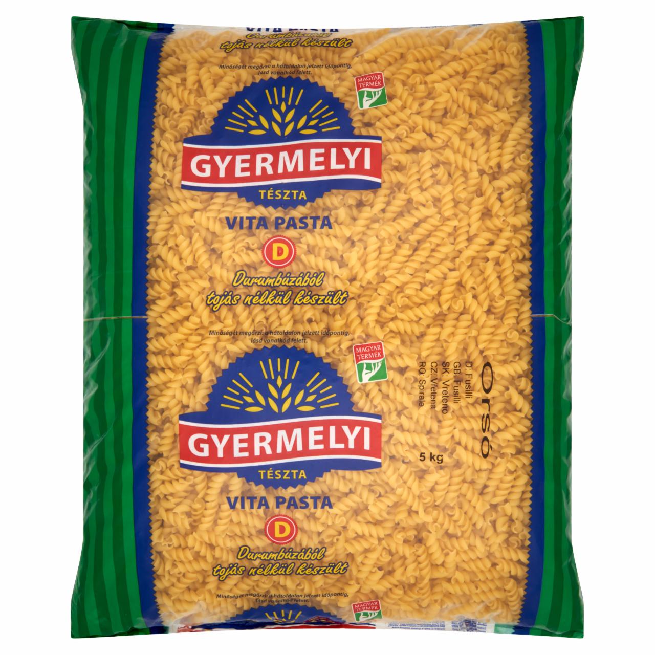 Képek - Gyermelyi Vita Pasta orsó durum száraztészta 5 kg