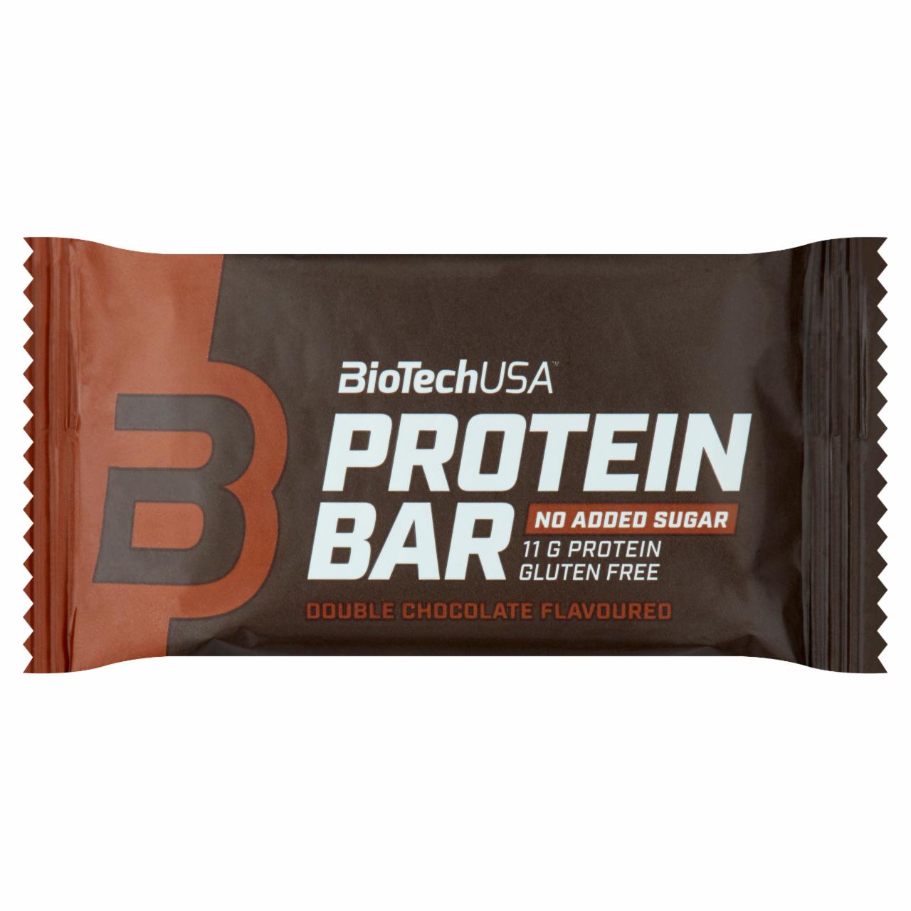 Képek - BioTechUSA Protein Bar dupla csokoládé ízű bevont fehérjeszelet édesítőszerekkel 35 g