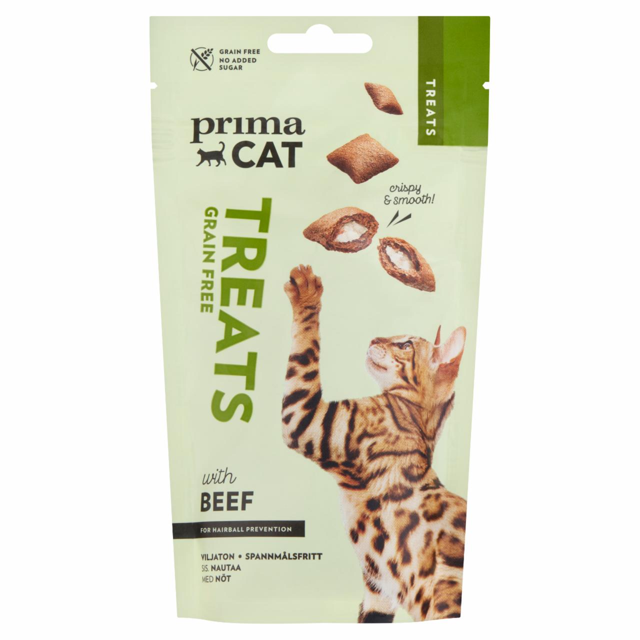 Képek - Prima Cat Treats Anti-Hairball ropogós csemege 40 g