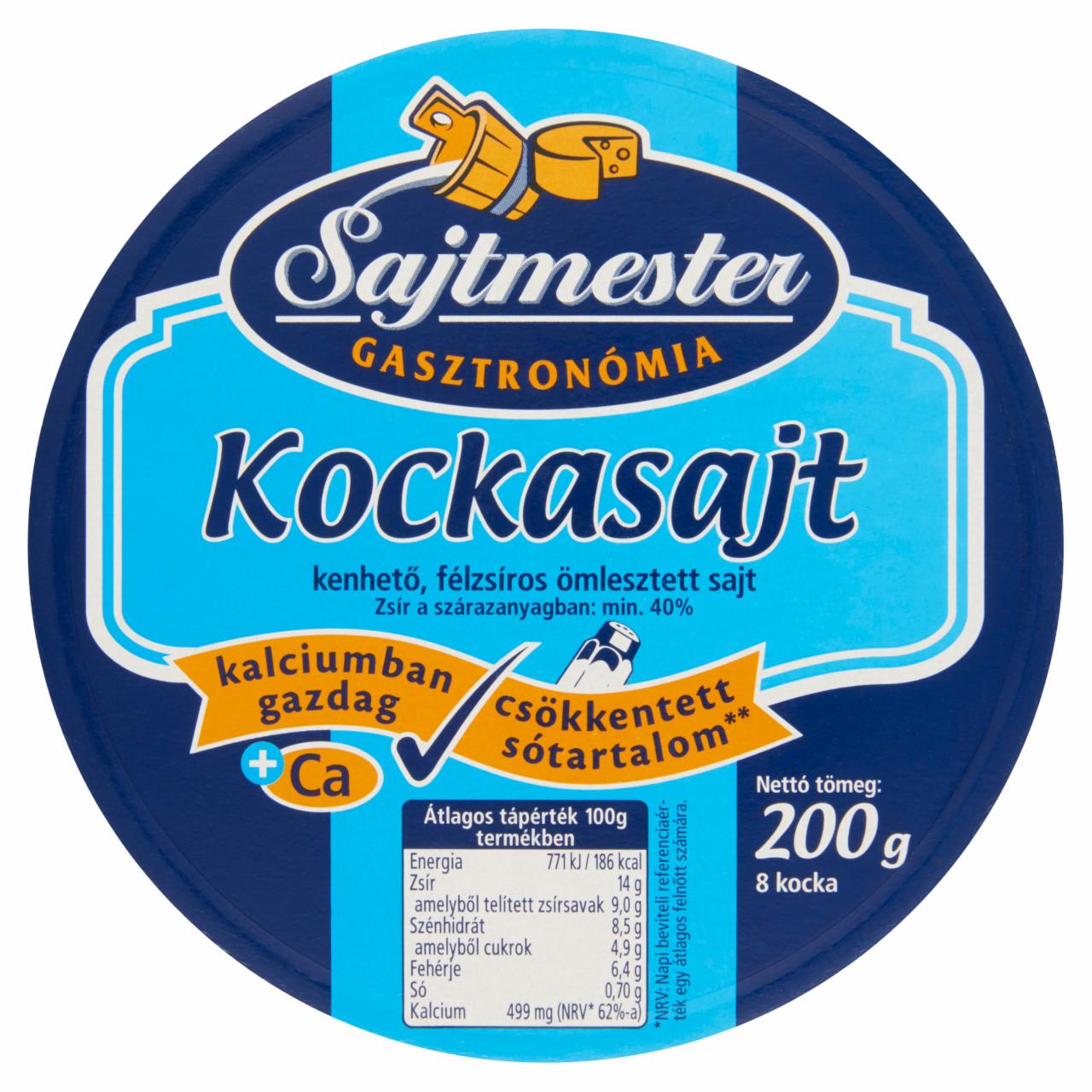 Képek - Sajtmester félzsíros kockasajt 200 g