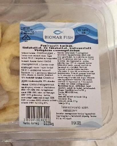 Képek - Panírozott karikák tintahallal és tőkehallal Biomar Fish