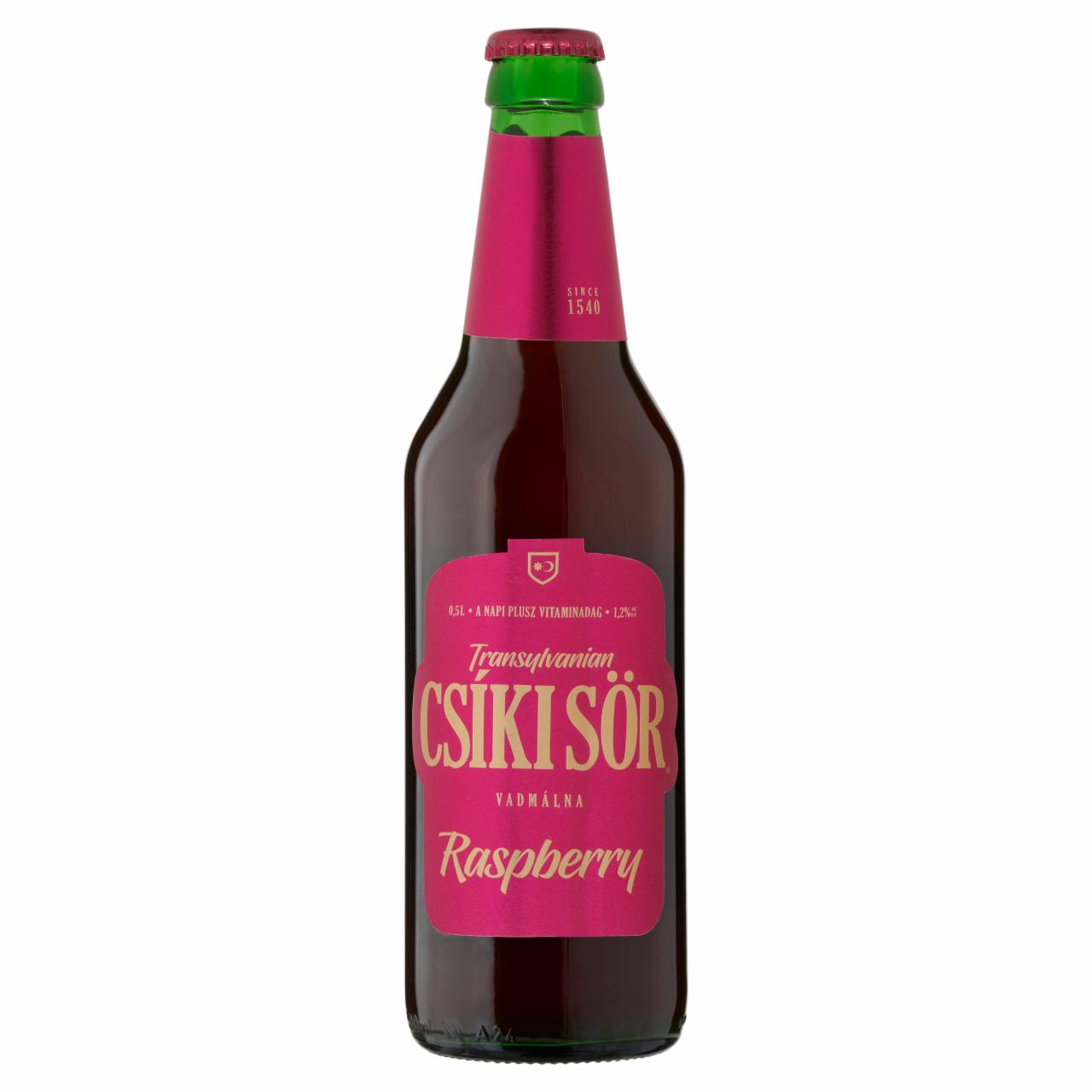 Képek - Csíki Sör Vadmálna világos sör és málnás üdítőital keverék vitaminokkal 1,2% 500 ml
