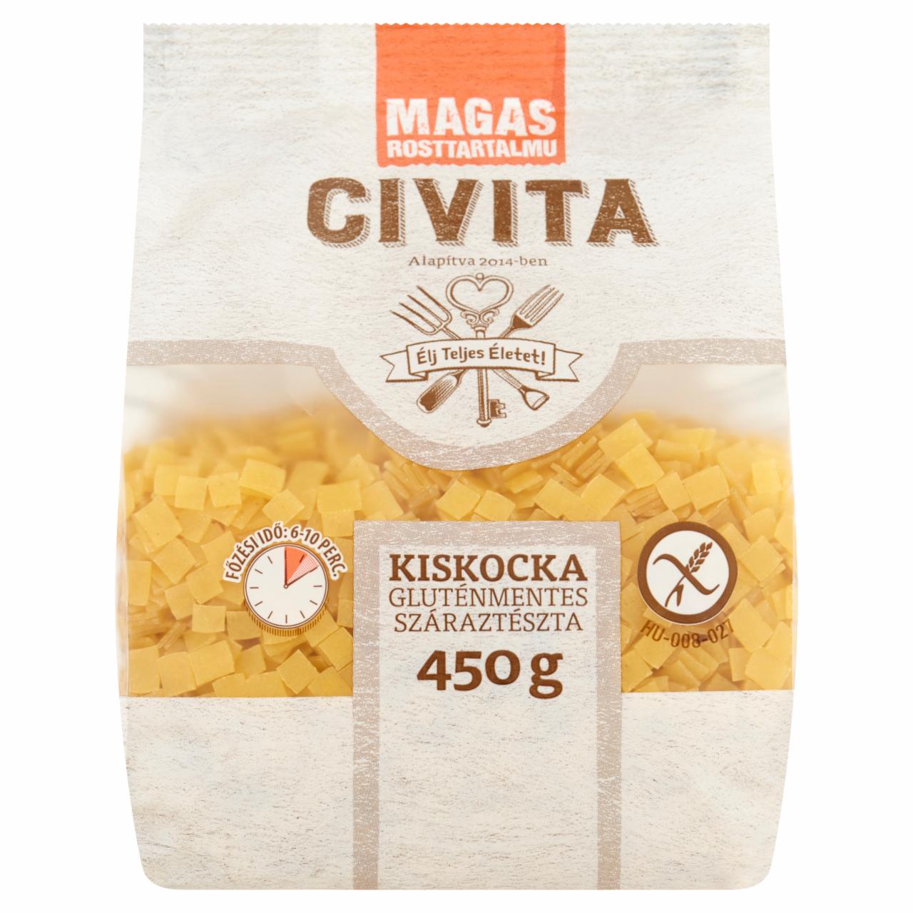 Képek - Civita kiskocka gluténmentes száraztészta 450 g