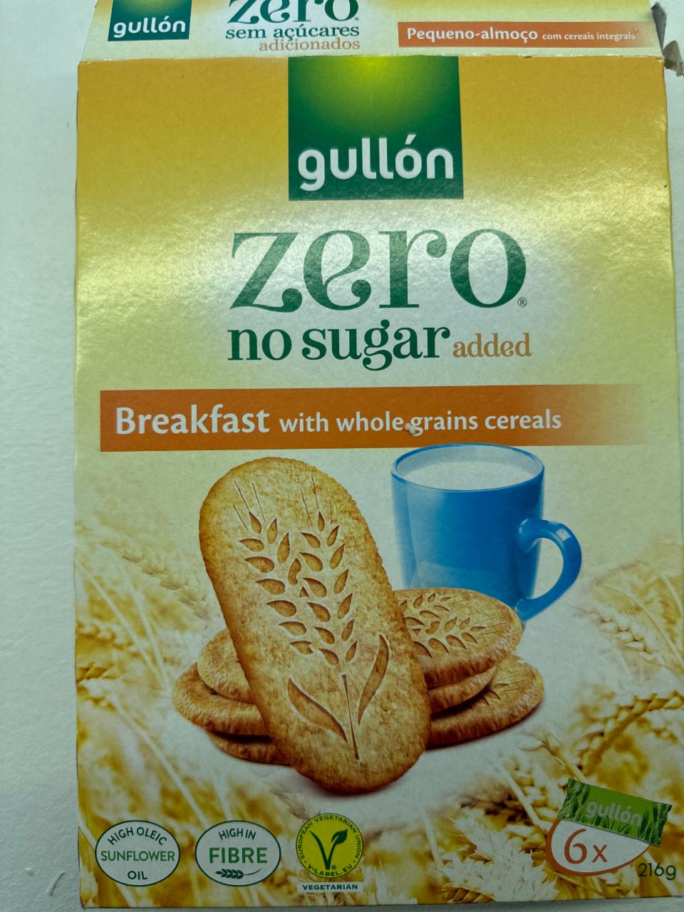 Képek - Zero no sugar added Breakfast with wholl grains cereals Gullón