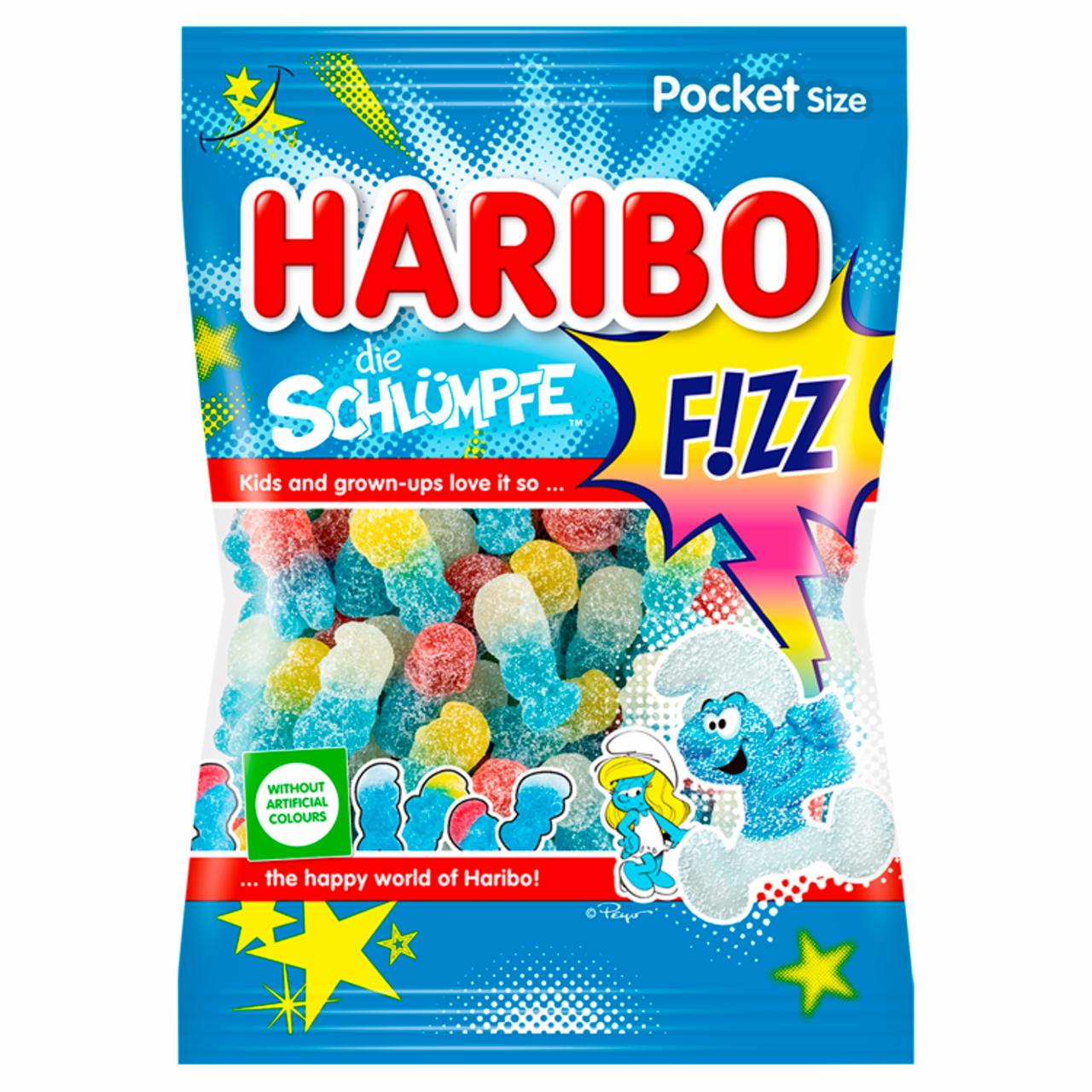 Képek - Haribo Die Schlümpfe F!zz gyümölcsízű gumicukorka 85 g