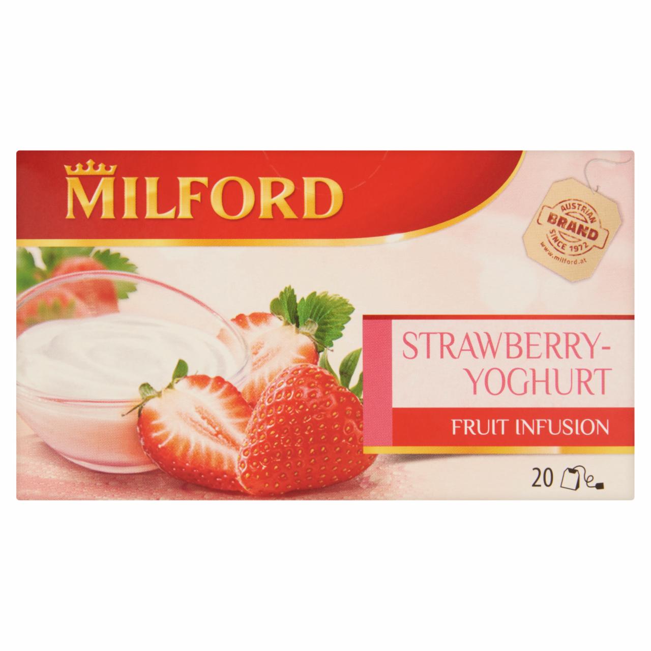 Képek - Milford Fruit Infusion eper-joghurt ízű gyümölcstea 20 filter 50 g