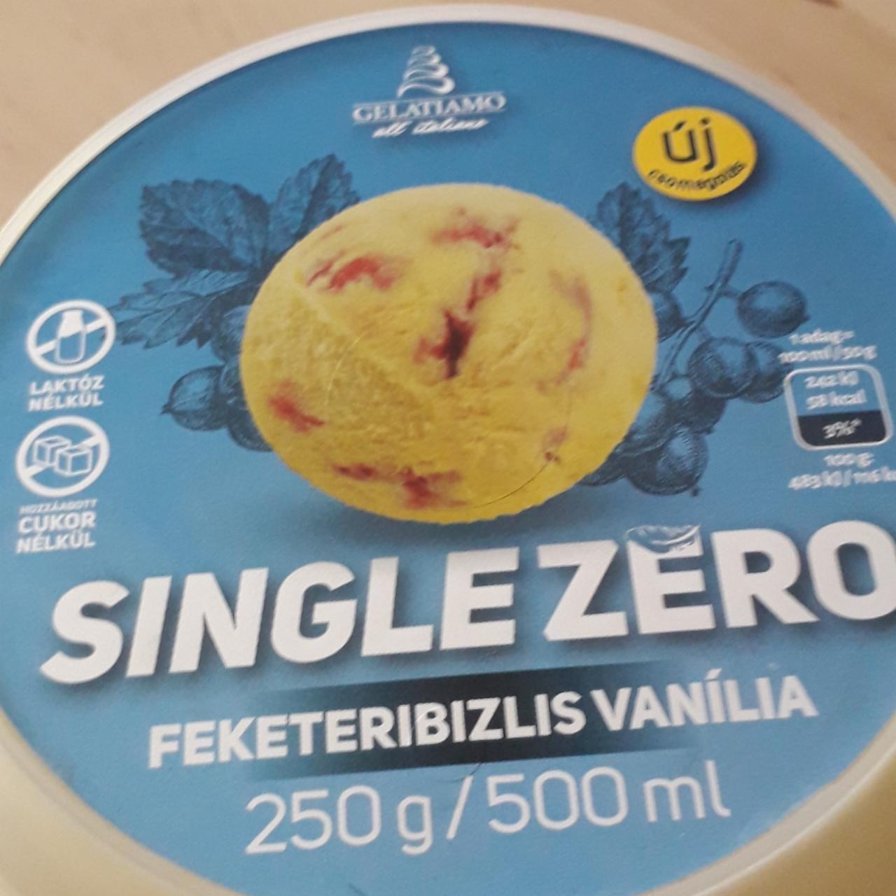Képek - Single zero laktózmentes feketeribizlis vanília jégkrém Gelatiamo