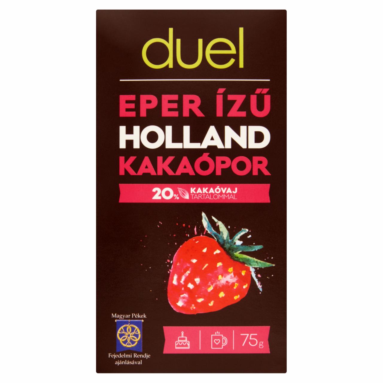 Képek - Duel eper ízű holland kakaópor 75 g