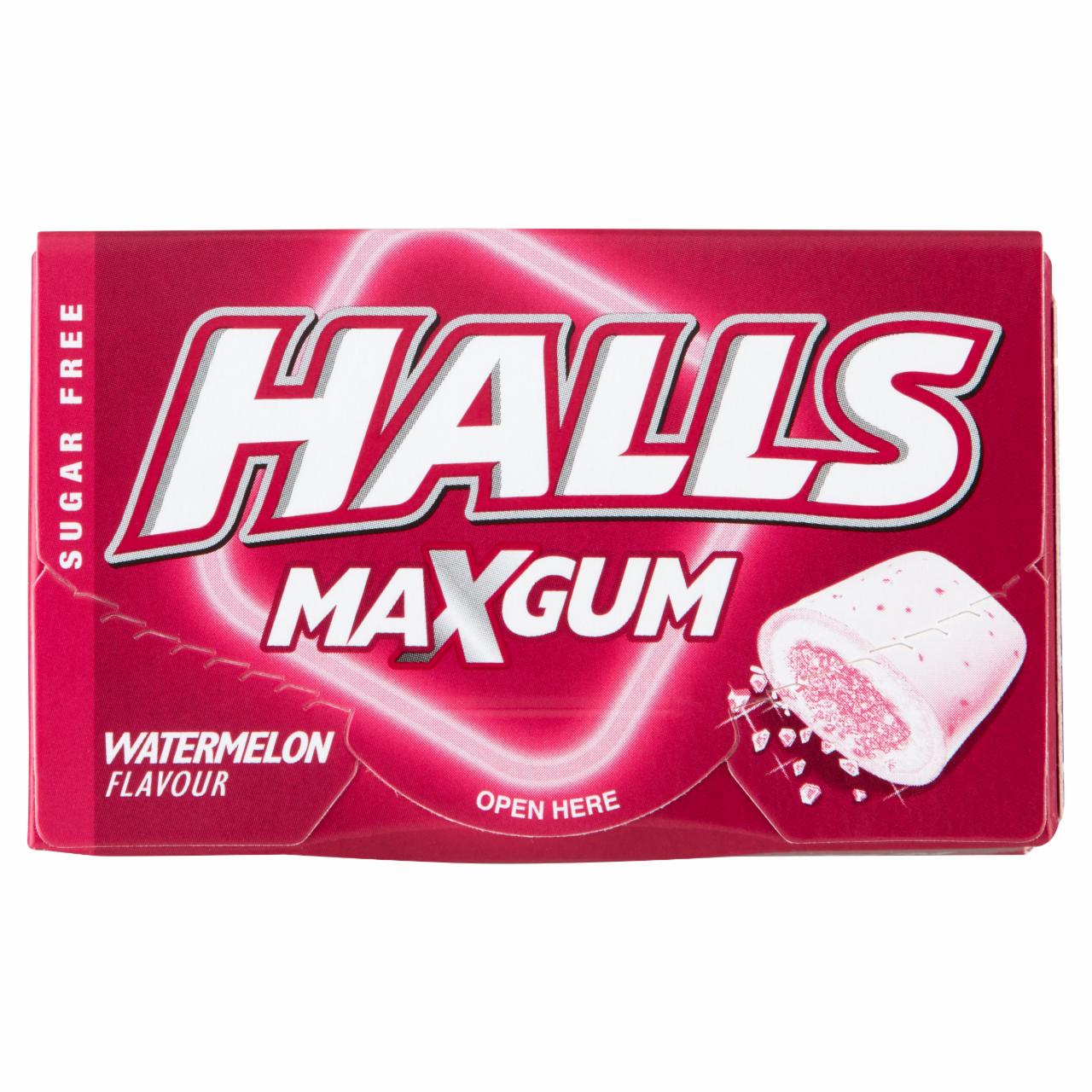 Képek - Halls Maxgum görögdinnyeízű, cukormentes rágógumi 18 g