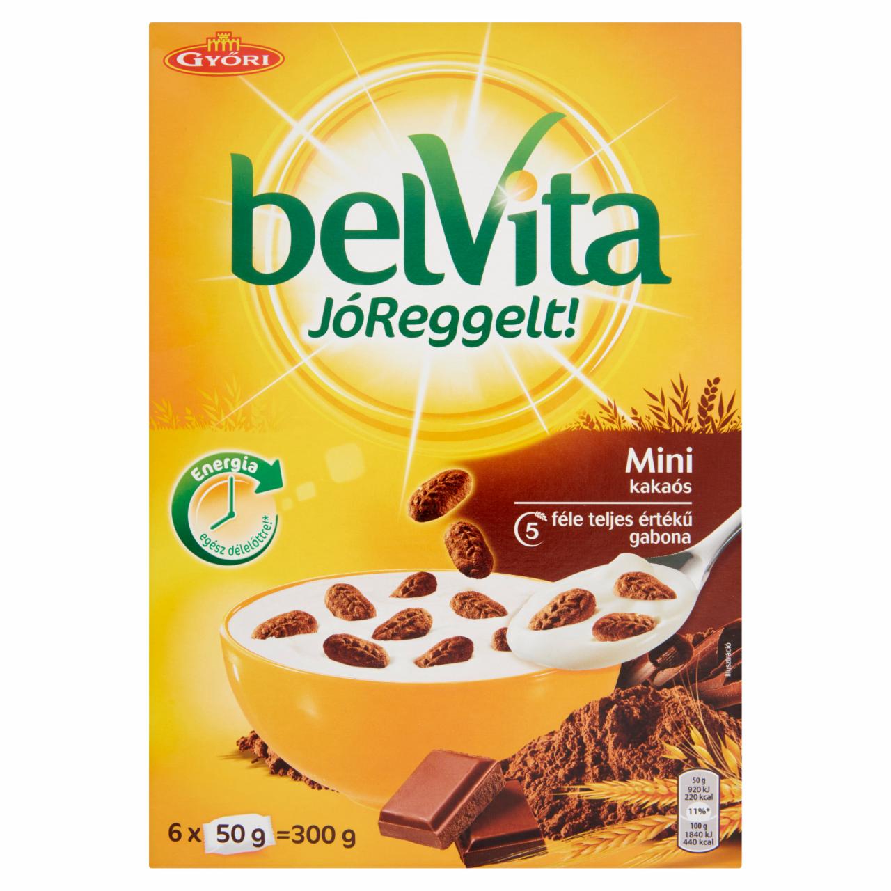 Képek - belVita JóReggelt! Mini kakaós gabonás omlós minikeksz csokoládé darabokkal 6 x 50 g