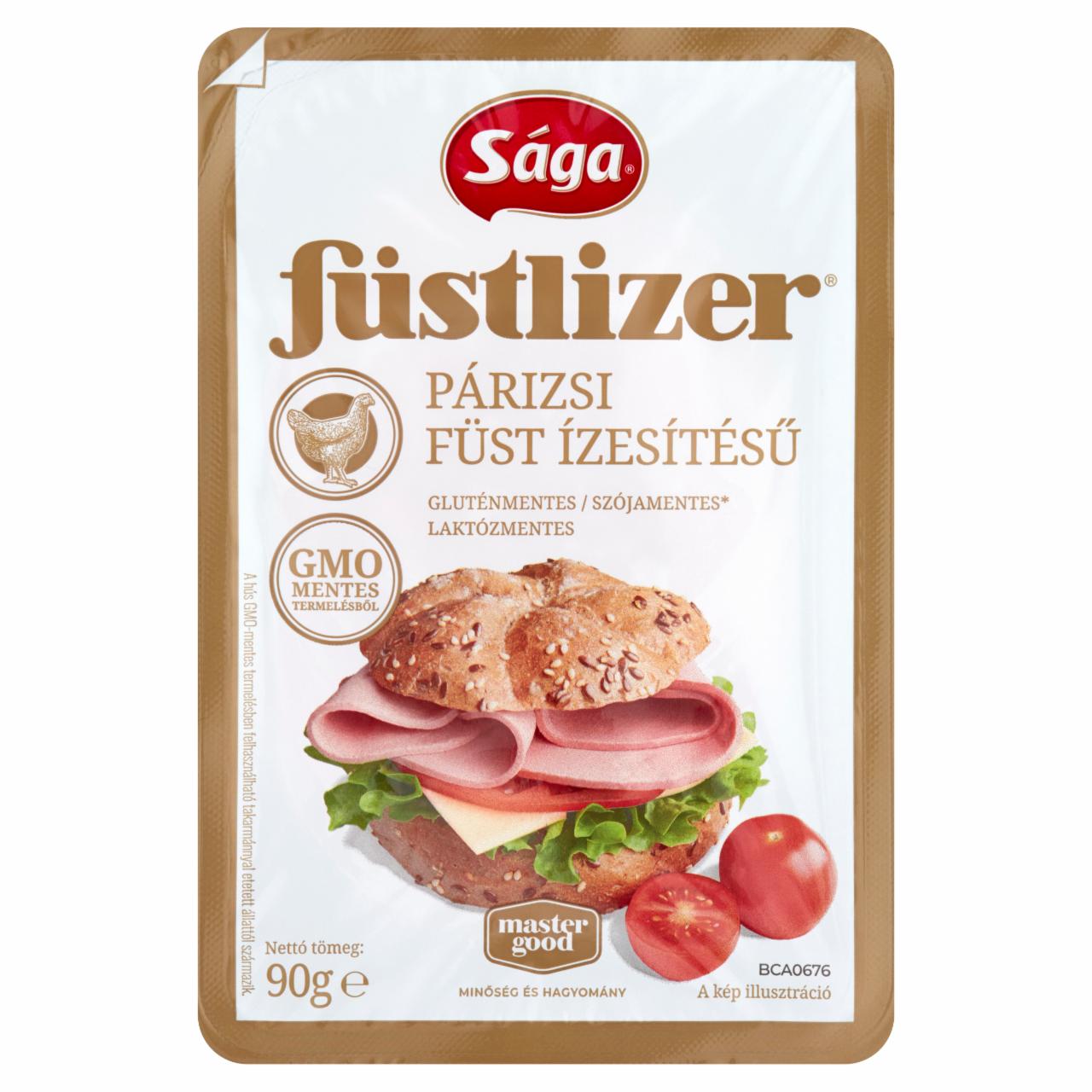 Képek - Sága Füstlizer szeletelt, füst ízesítésű párizsi 90 g