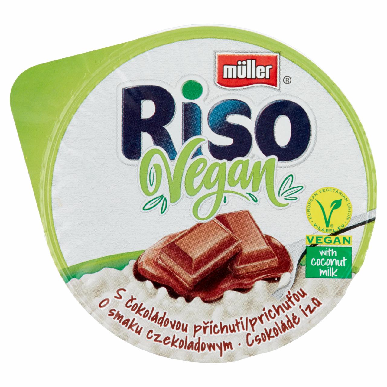 Képek - Müller Riso Vegan rizs desszert kókusztejjel és csokoládé ízű készítménnyel 160 g