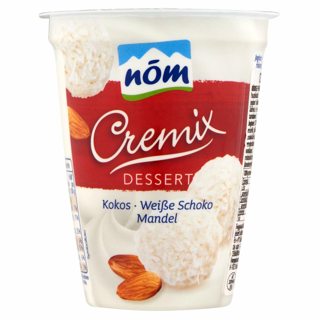 Képek - NÖM Cremix Dessert kókusz-fehér csokoládé-mandula desszert joghurt 180 g