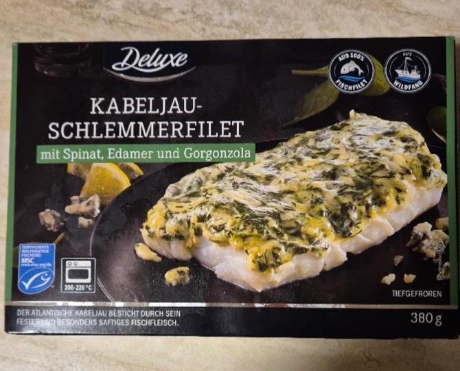 Képek - Kabeljau-Schlemmerfilet mit spinat, edamer und gorgonzola Deluxe