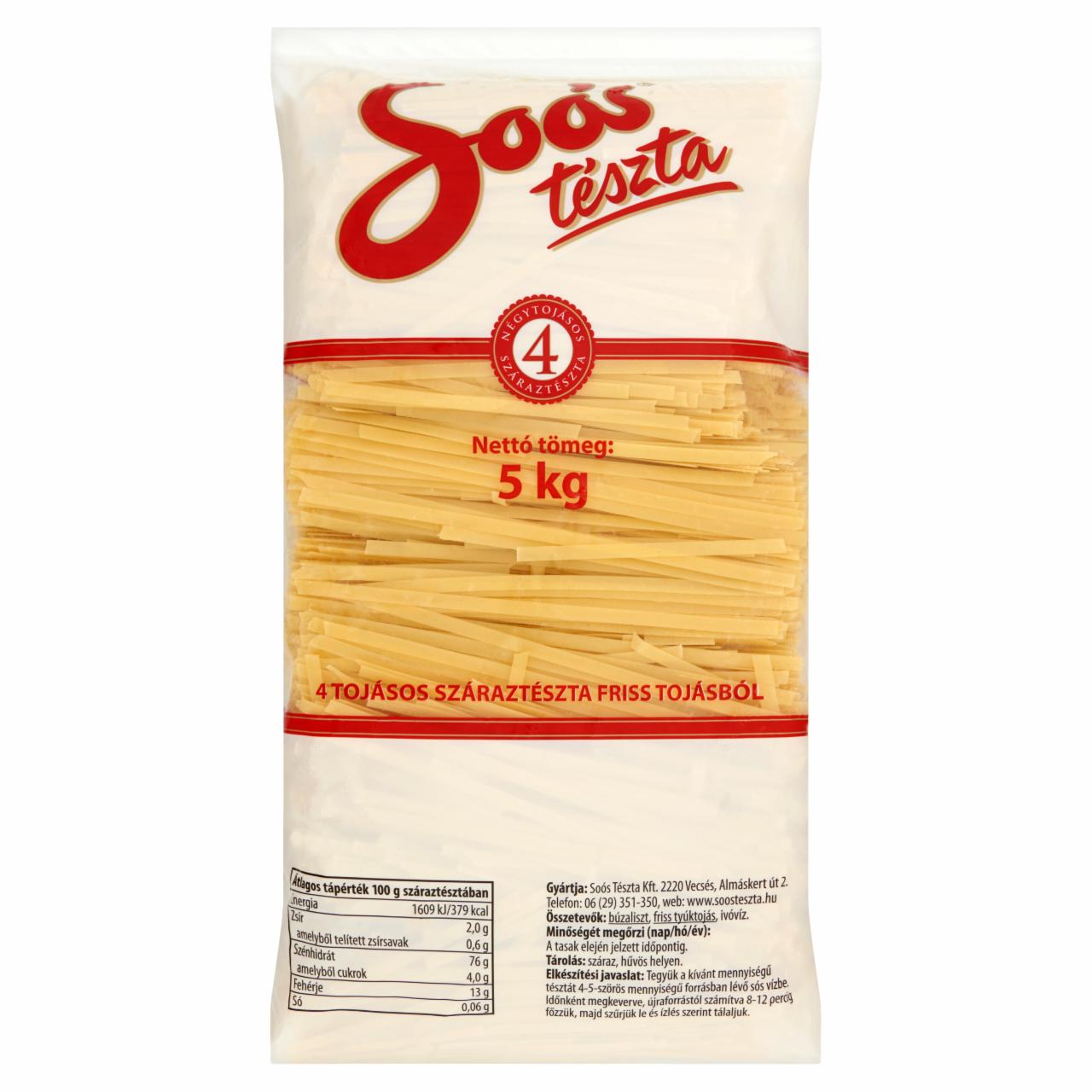 Képek - Soós szélesmetélt 4 tojásos száraztészta 5 kg