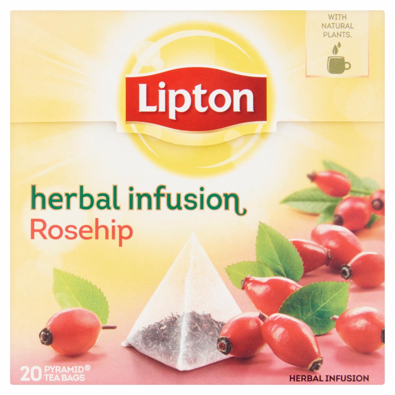 Képek - Lipton csipkebogyó tea hibiszkusszal 20 piramis teafilter