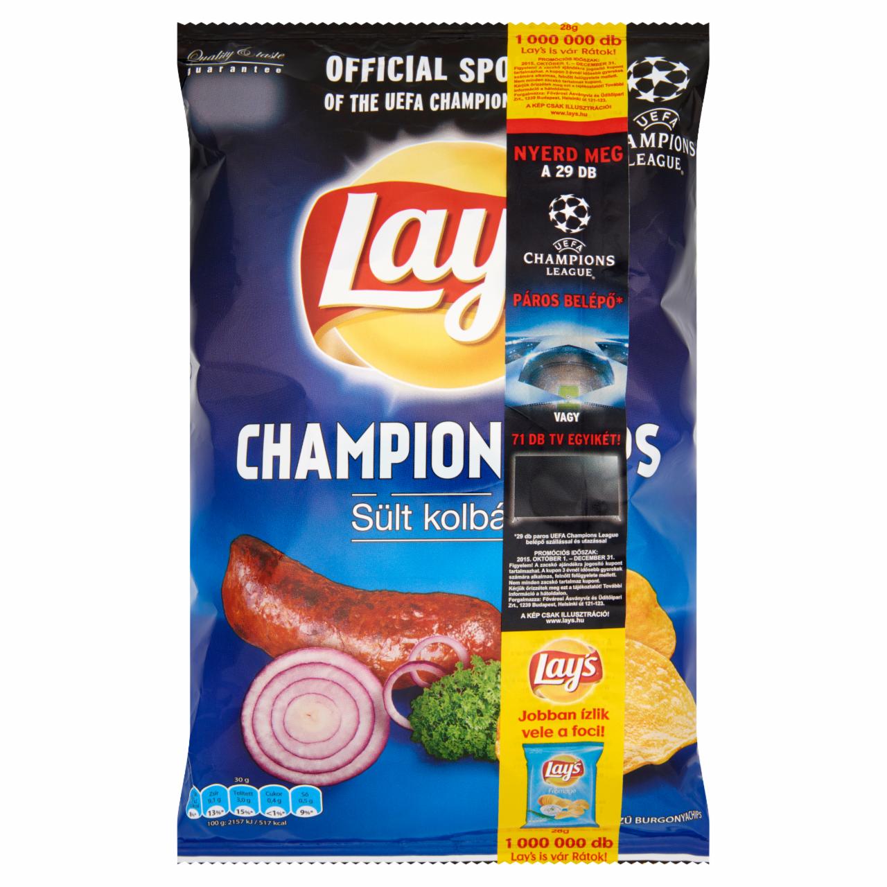 Képek - Lay's Champion Chips sült kolbászos ízű burgonyachips 77 g