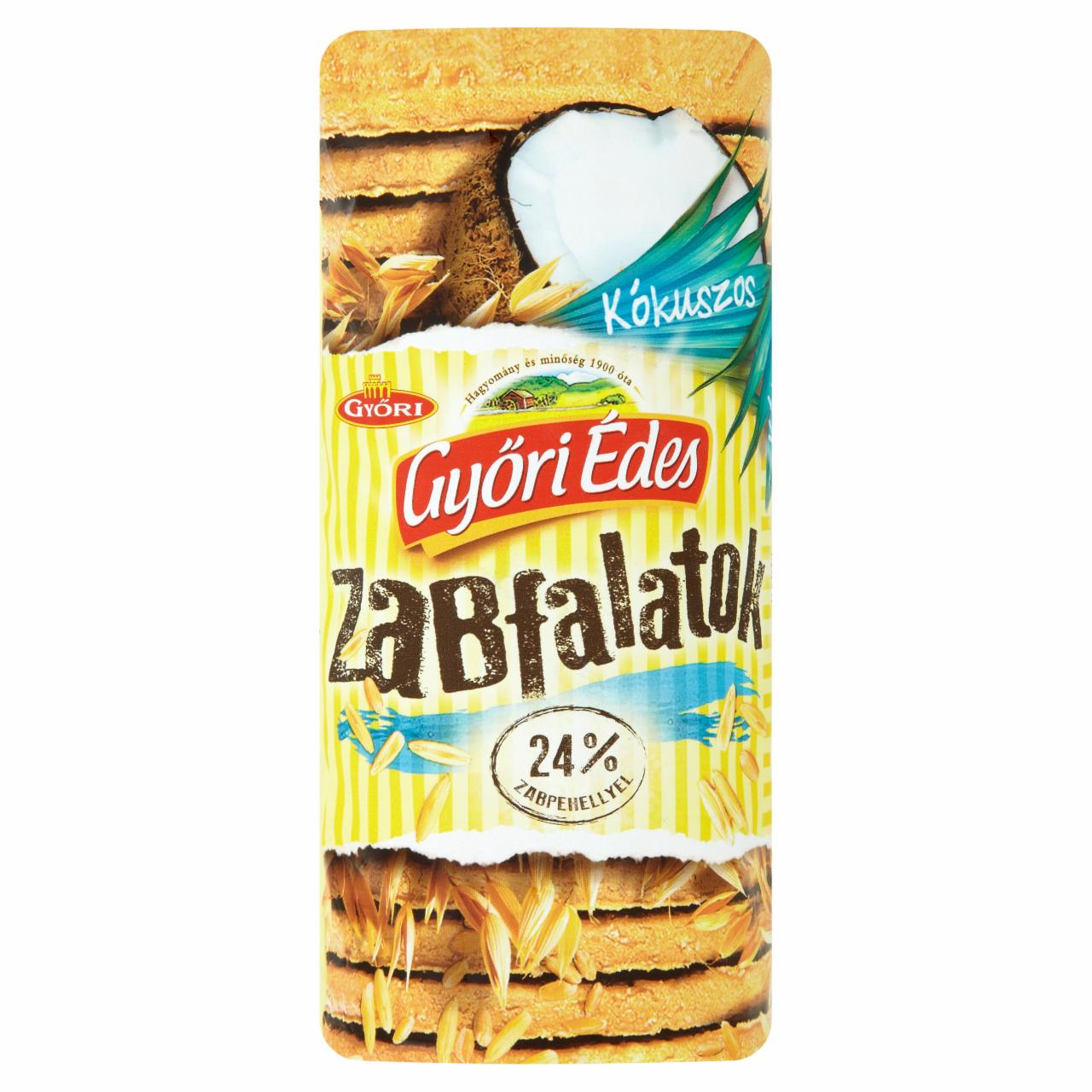 Képek - Győri Édes Zabfalatok kókuszos zabpelyhes, omlós keksz 215 g