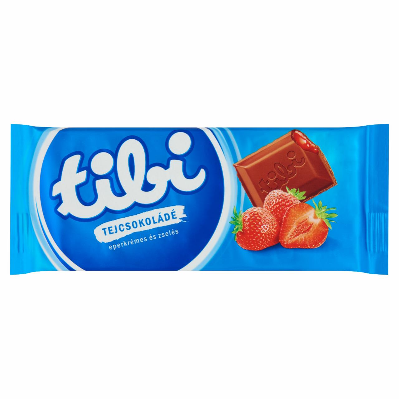 Képek - Tibi eperkrémes és zselés tejcsokoládé 90 g