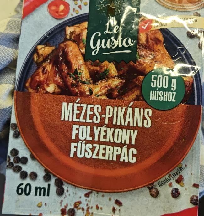 Képek - Mézes-pikáns folyékony fűszerpác Le Gusto