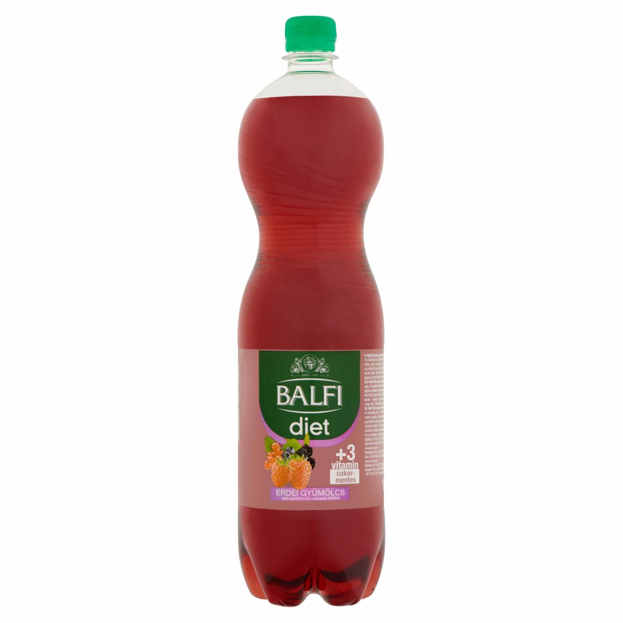 Képek - Balfi Diet erdei gyümölcs ízű szénsavas üdítőital 1,5 l