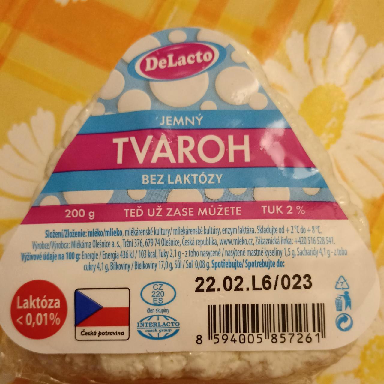 Képek - Jemný tvaroh bez laktózy DeLacto