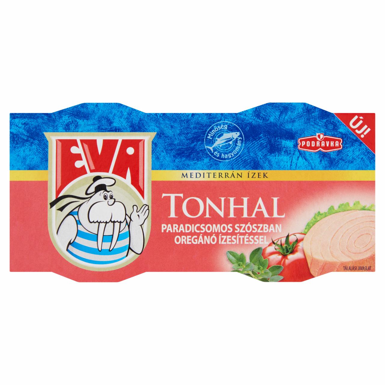 Képek - Podravka Eva tonhal paradicsomos szószban oregánó ízesítéssel 2 x 80 g